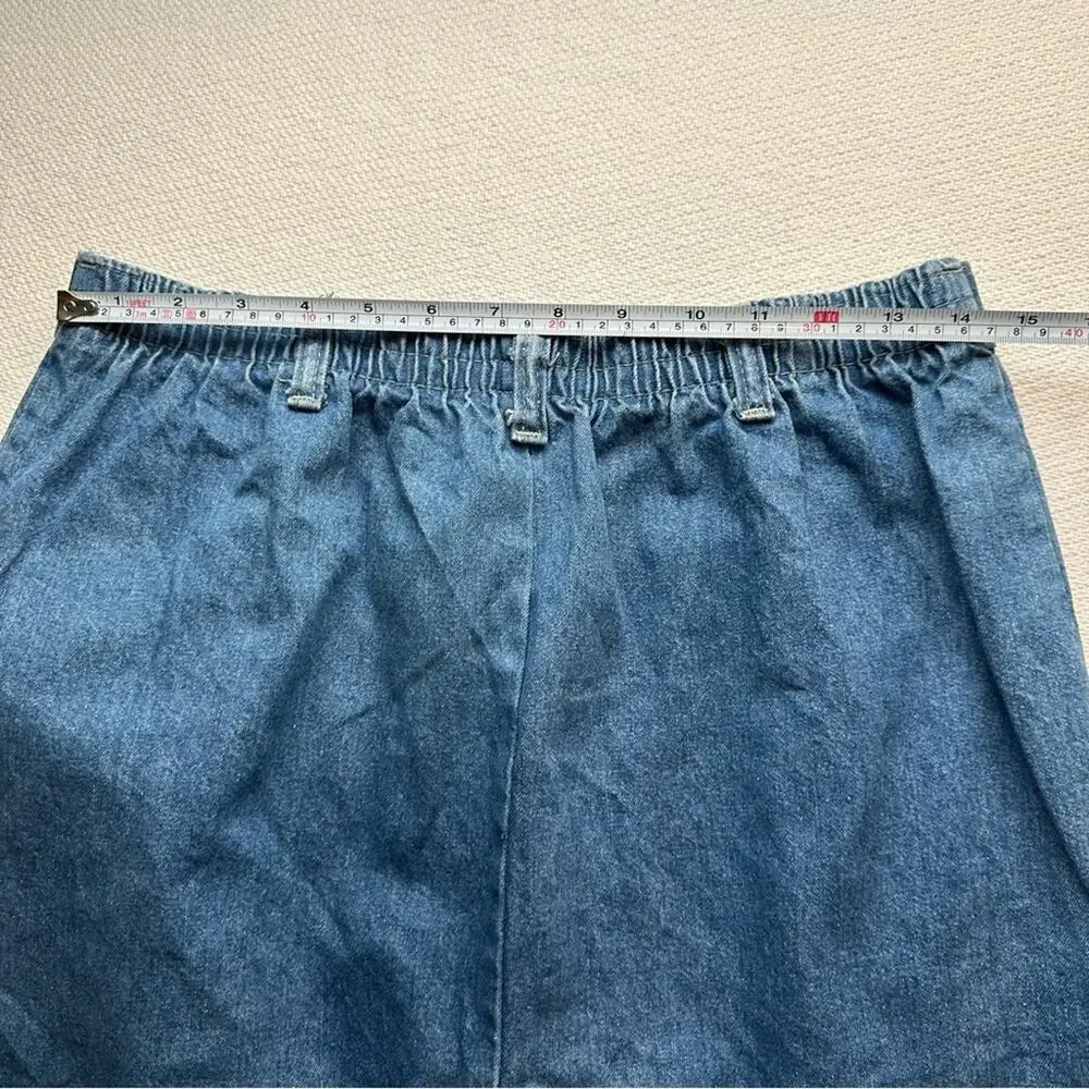 American Profile Dungarees Womens Denim Skirt Midi size 14 vintage